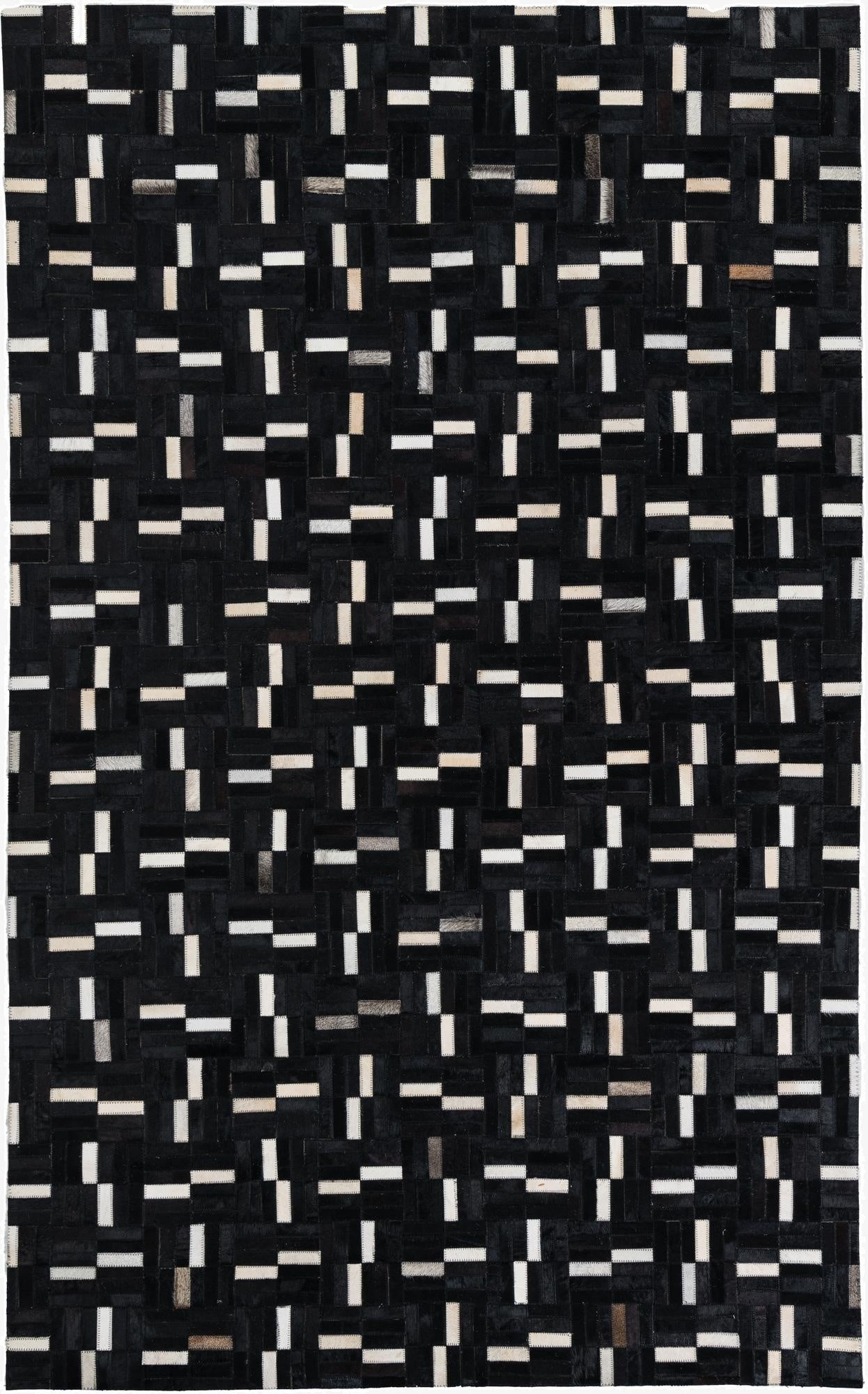 5' x 8' 2 Cowhide Leather Rug