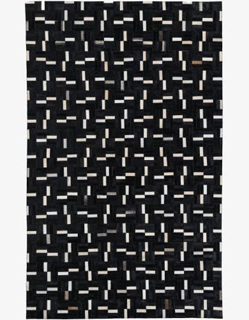 5' x 8' 2 Cowhide Leather Rug