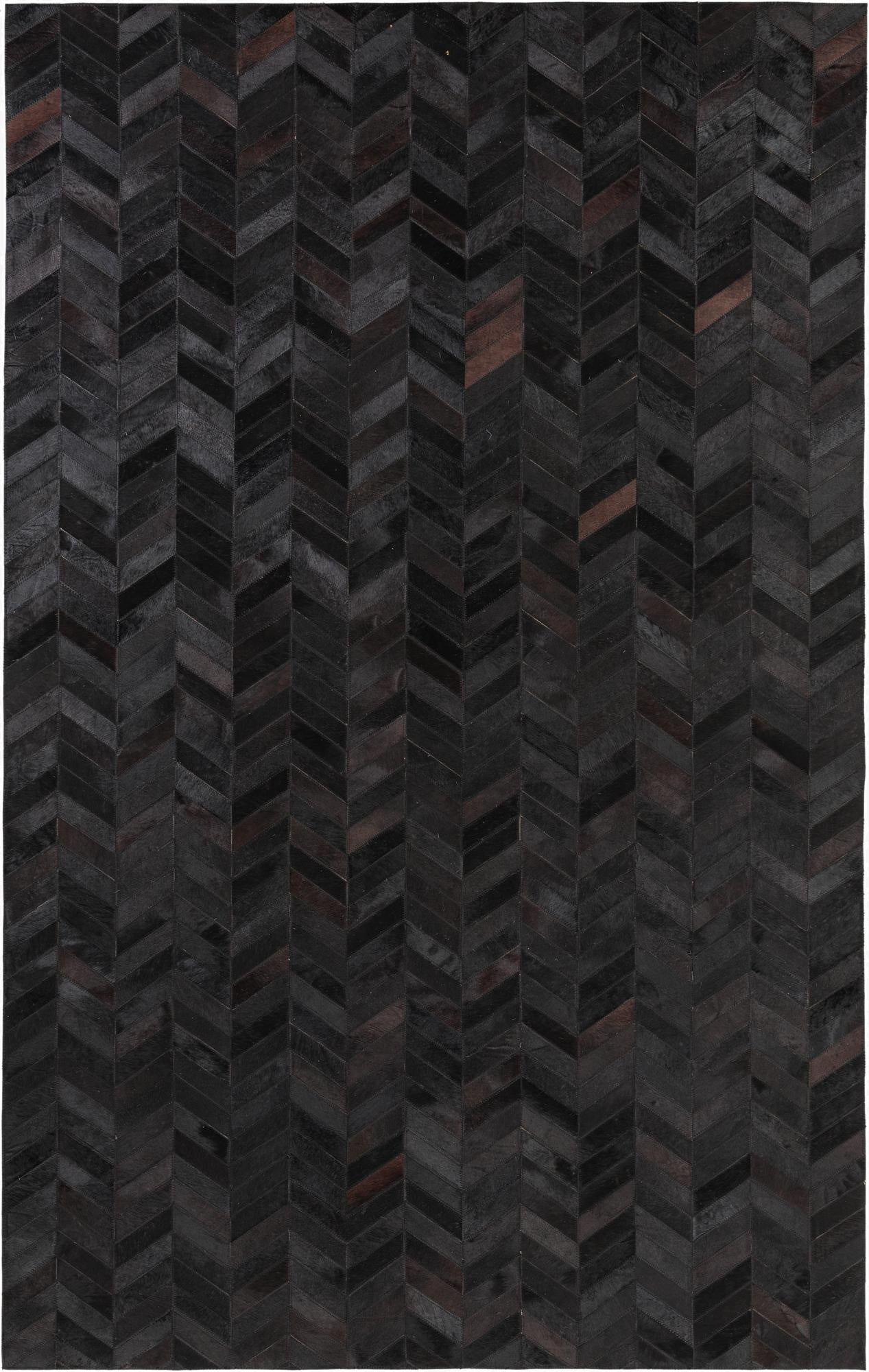 5' 1 x 8' 1 Cowhide Leather Rug