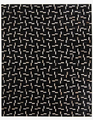 7' 10 x 9' 9 Cowhide Leather Rug