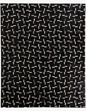 8' 1 x 10' Cowhide Leather Rug