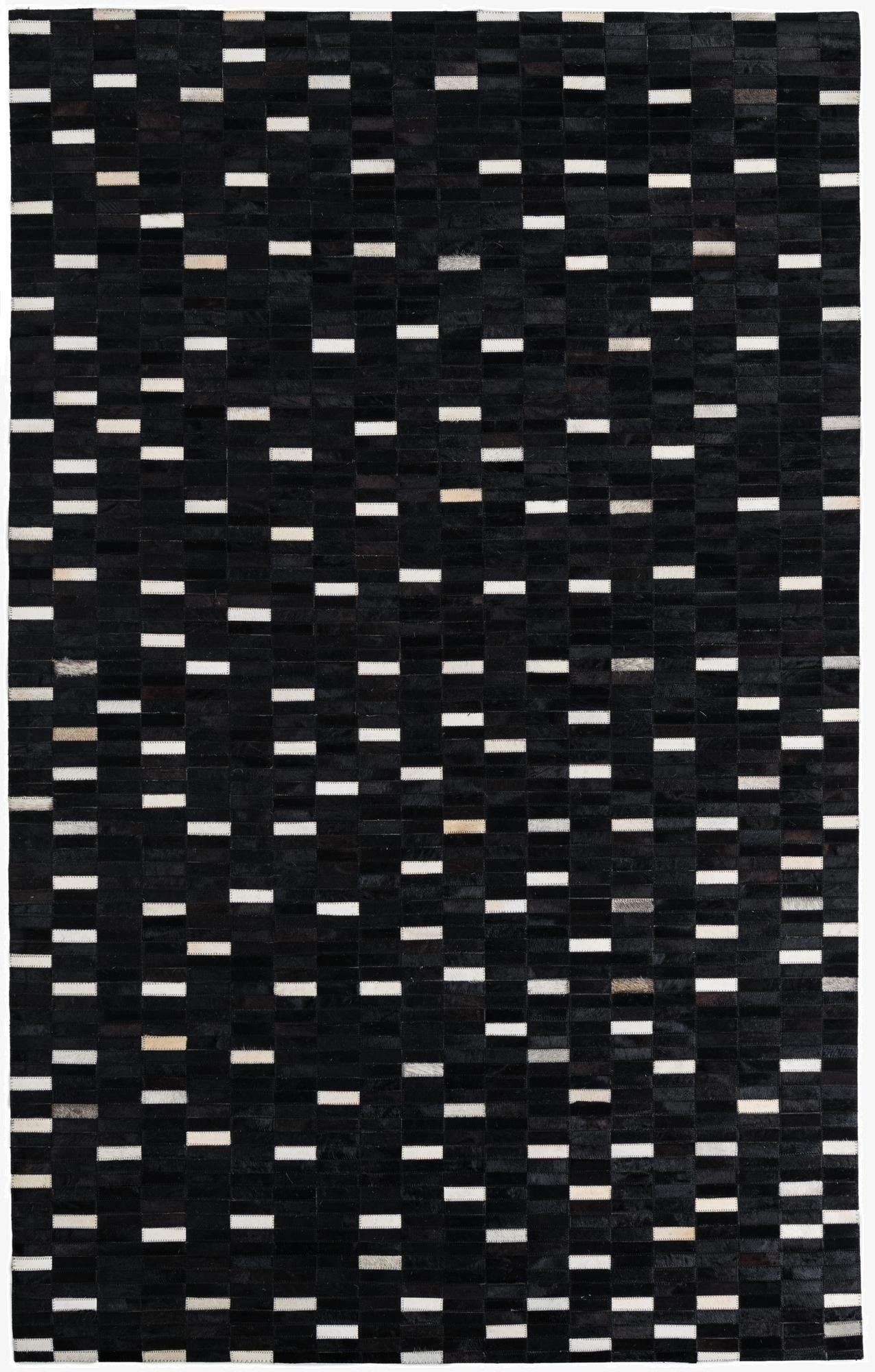 5' 1 x 8' 1 Cowhide Leather Rug