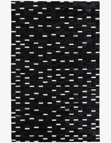 5' 1 x 8' 1 Cowhide Leather Rug