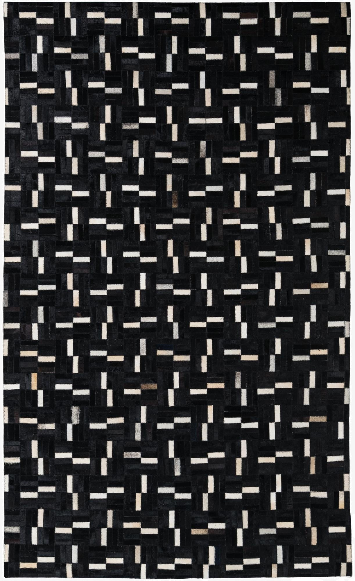 5' 1 x 8' 4 Cowhide Leather Rug