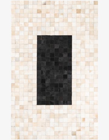 5' x 8' Cowhide Leather Rug