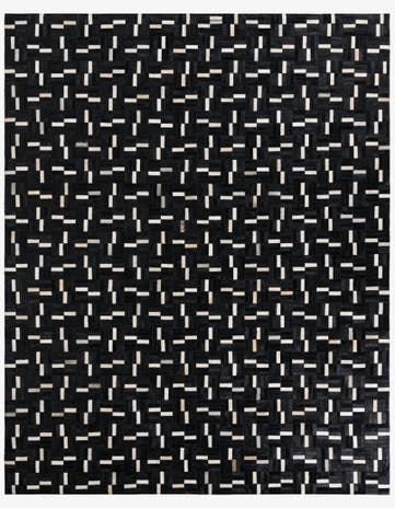 7' 10 x 9' 9 Cowhide Leather Rug