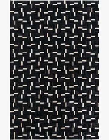 5' 2 x 8' 2 Cowhide Leather Rug