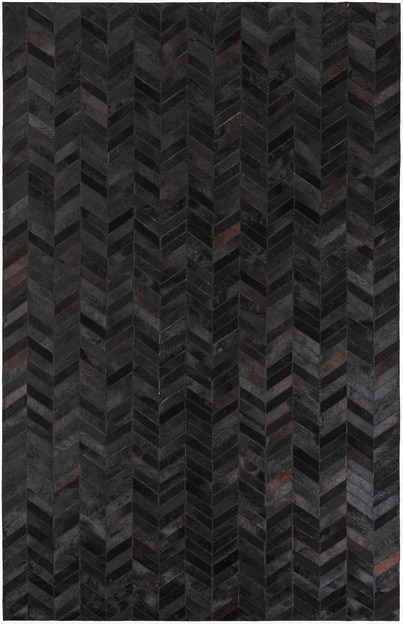 5' 2 x 8' 1 Cowhide Leather Rug