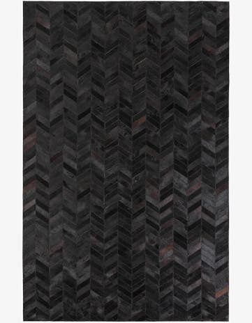 5' 2 x 8' 1 Cowhide Leather Rug