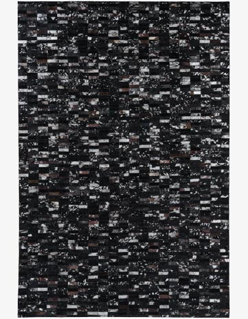 5' 3 x 7' 9 Cowhide Leather Rug