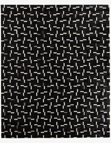 8' 2 x 10' 1 Cowhide Leather Rug