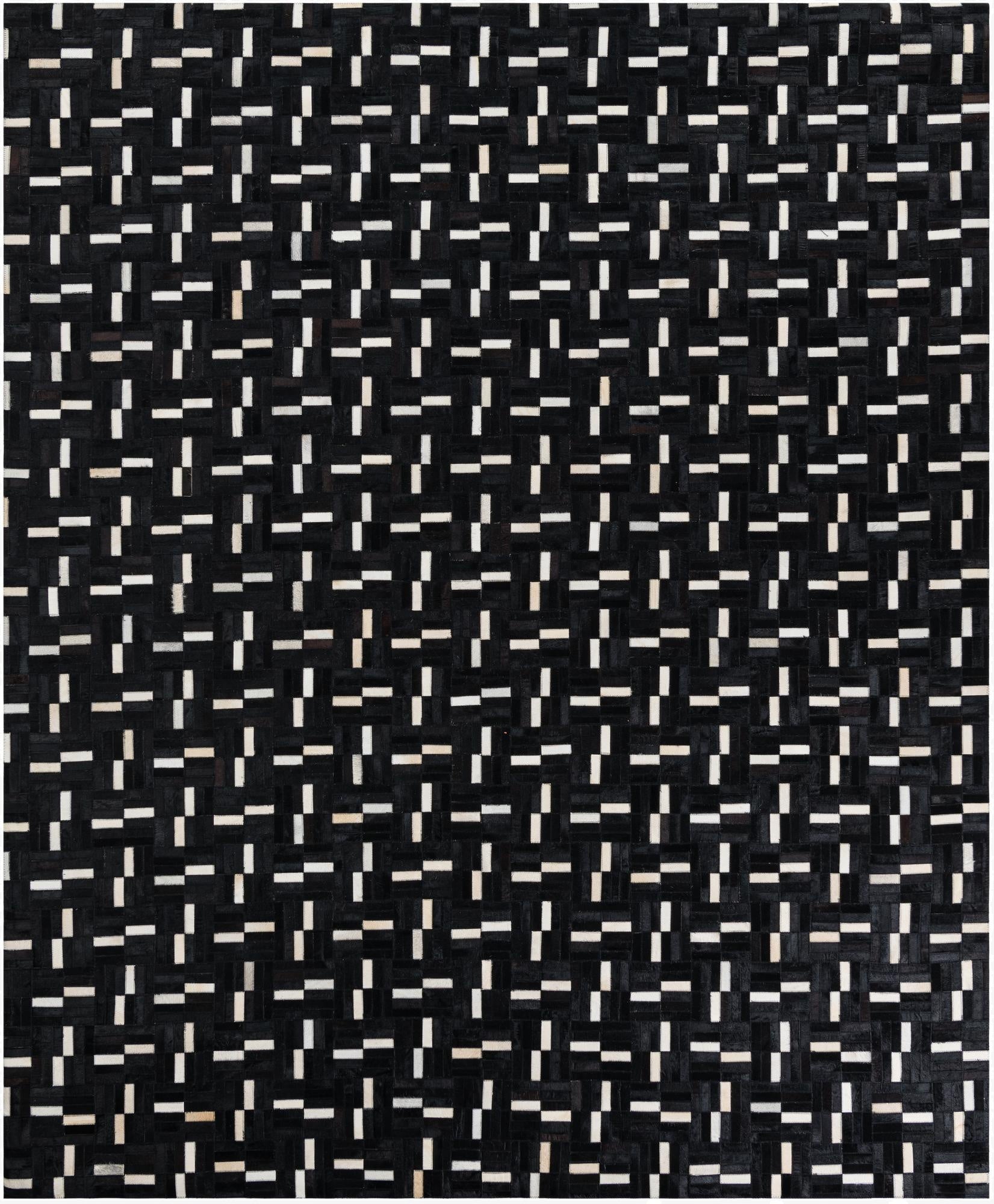 8' 1 x 10' Cowhide Leather Rug