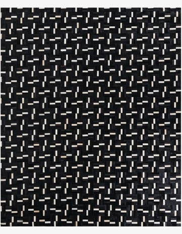 8' 1 x 10' Cowhide Leather Rug