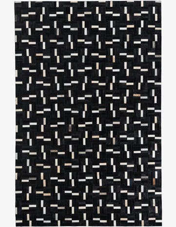 5' 2 x 8' Cowhide Leather Rug