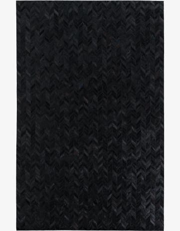 5' 2 x 8' Cowhide Leather Rug