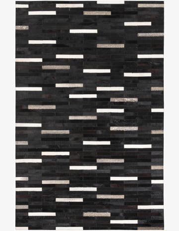 5' 1 x 8' Cowhide Leather Rug