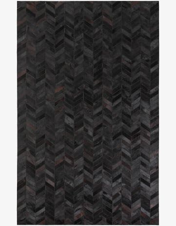 5' 1 x 8' Cowhide Leather Rug
