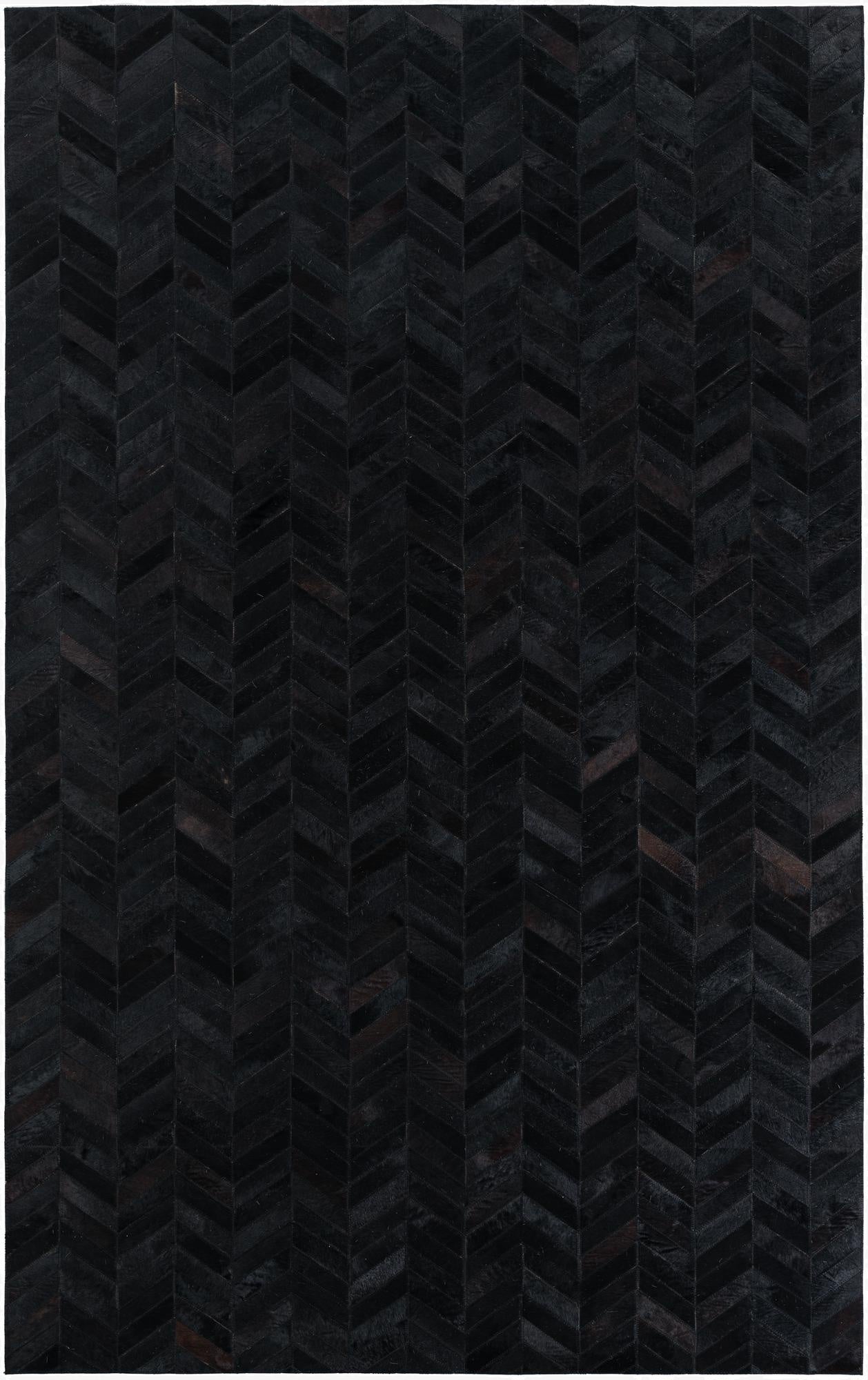 5' 1 x 8' Cowhide Leather Rug