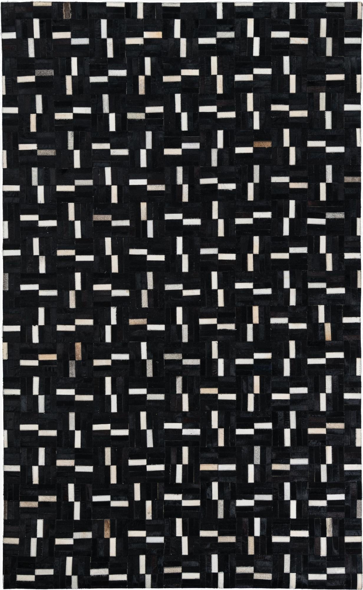 5' x 8' 1 Cowhide Leather Rug