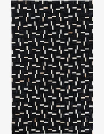 5' x 8' 1 Cowhide Leather Rug