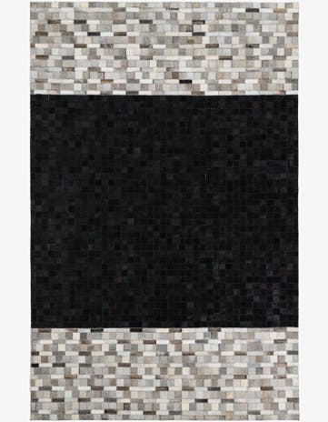 5' x 7' 10 Cowhide Leather Rug