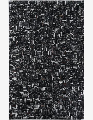 5' 1 x 8' Cowhide Leather Rug