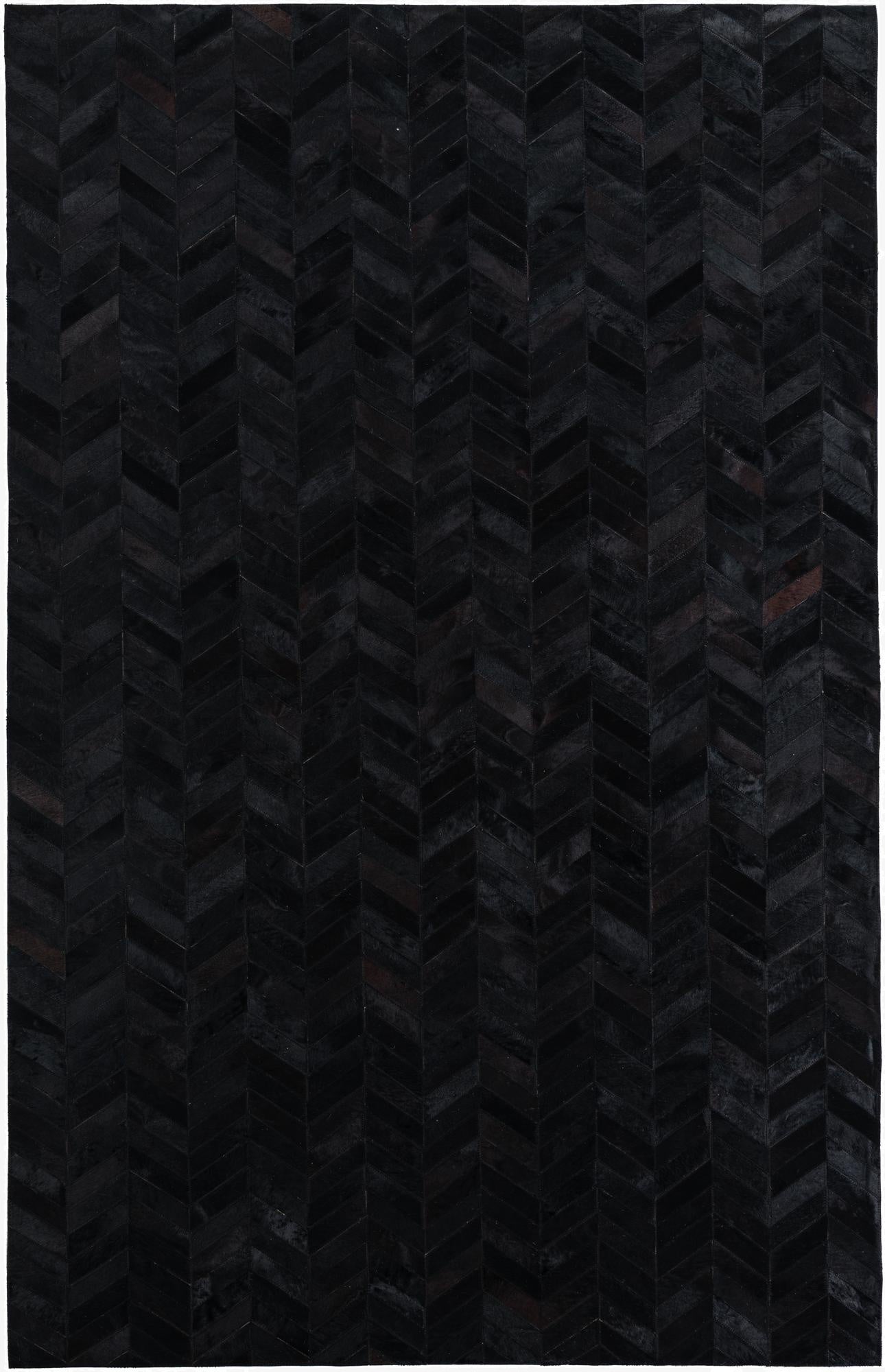 5' 1 x 8' Cowhide Leather Rug