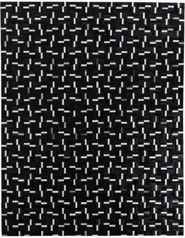 7' 9 x 9' 10 Cowhide Leather Rug