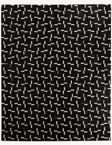 8' 1 x 10' Cowhide Leather Rug