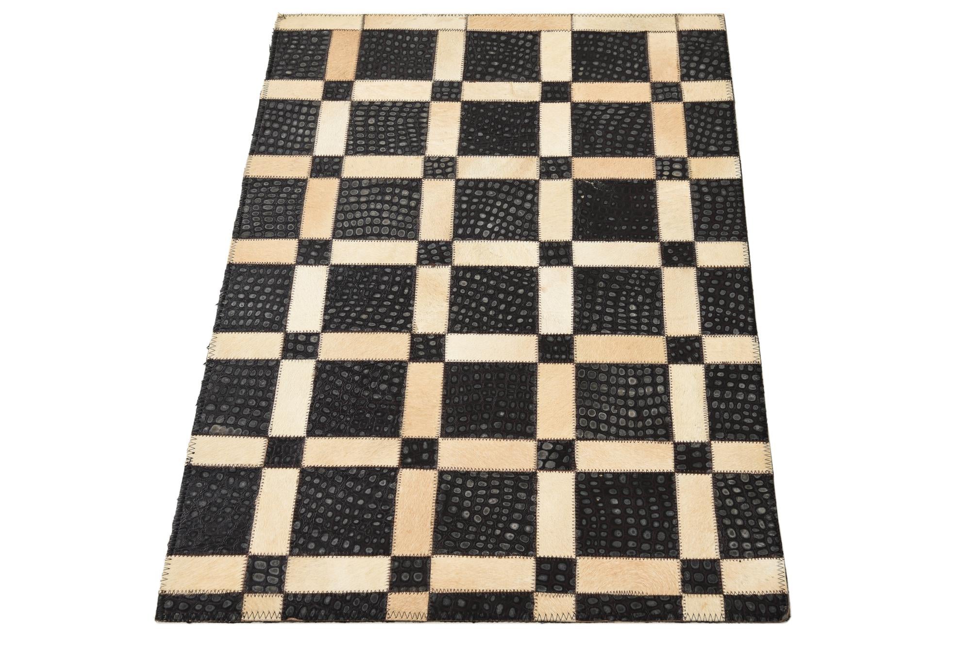 2' 1 x 3' Cowhide Rug