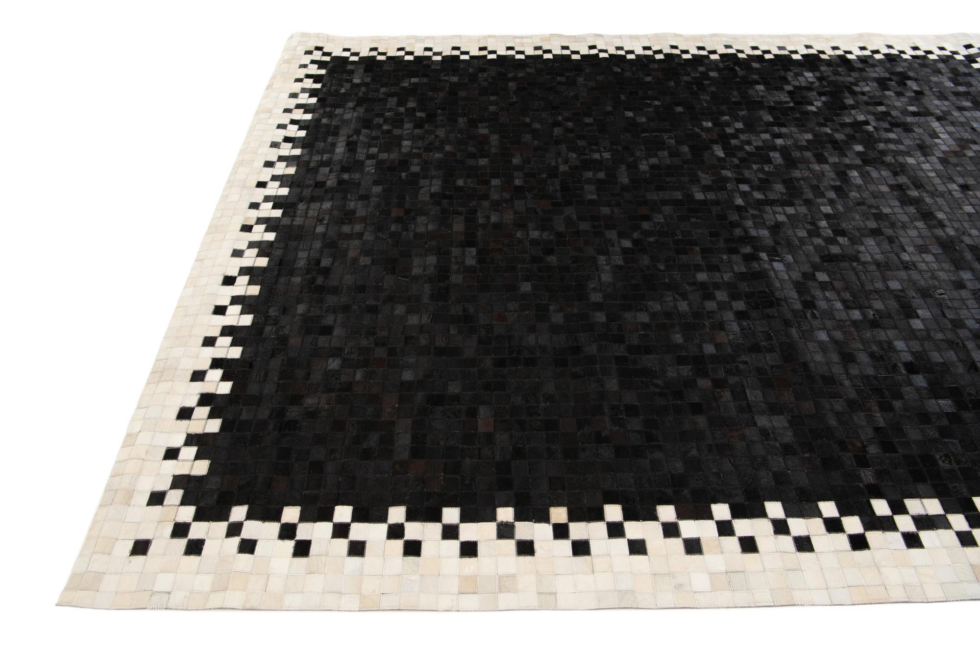 8' 1 x 9' 11 Cowhide Stocks Rug