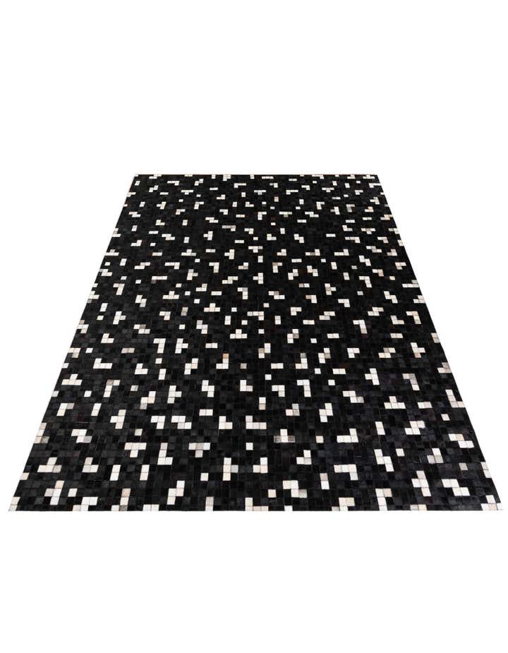 7' 11 x 9' 10 Cowhide Stocks Rug