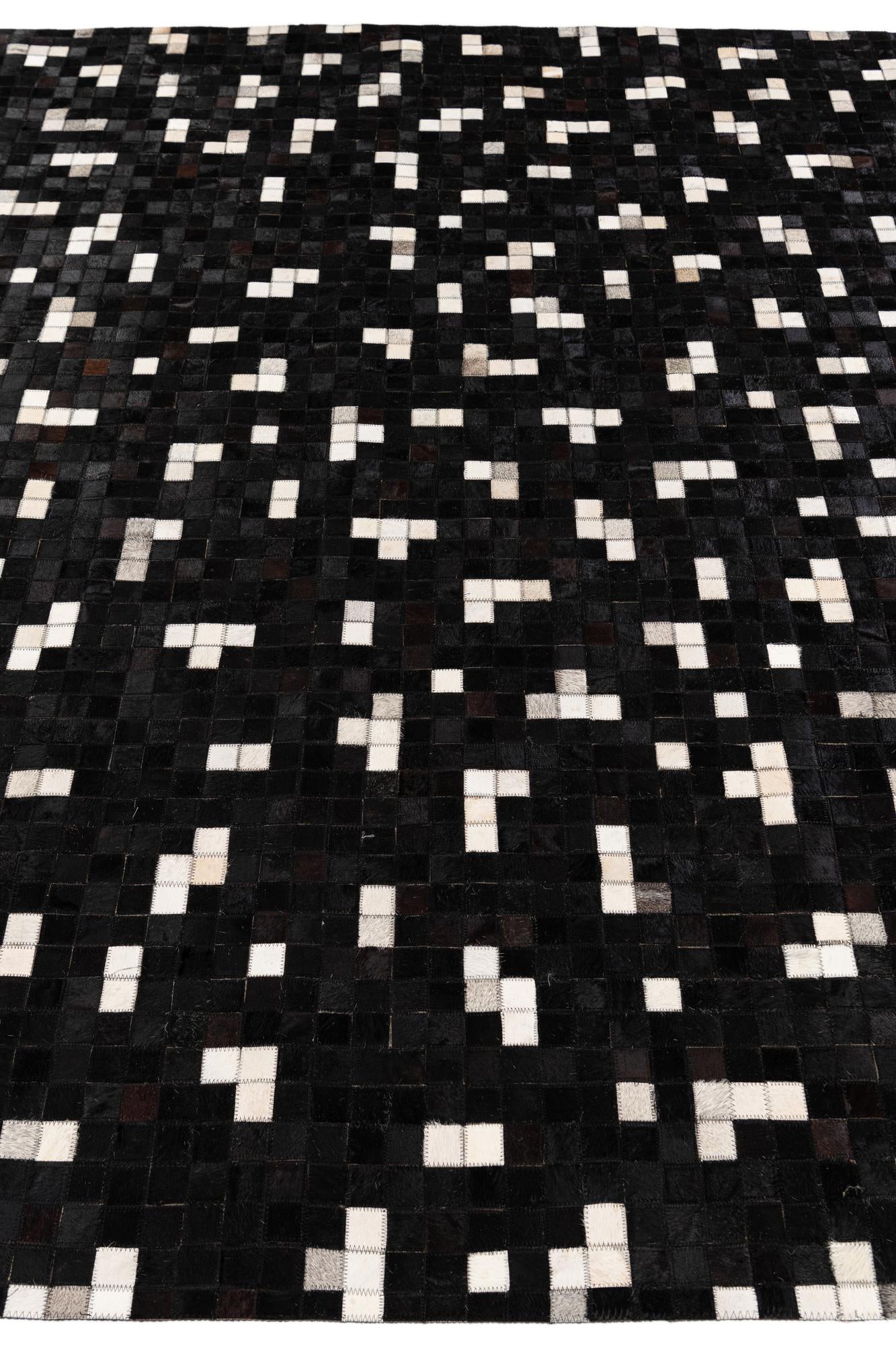 7' 11 x 9' 10 Cowhide Stocks Rug
