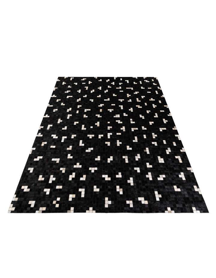 7' 11 x 9' 10 Cowhide Stocks Rug
