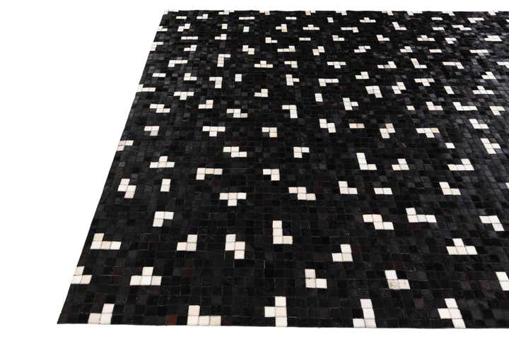 7' 11 x 9' 10 Cowhide Stocks Rug