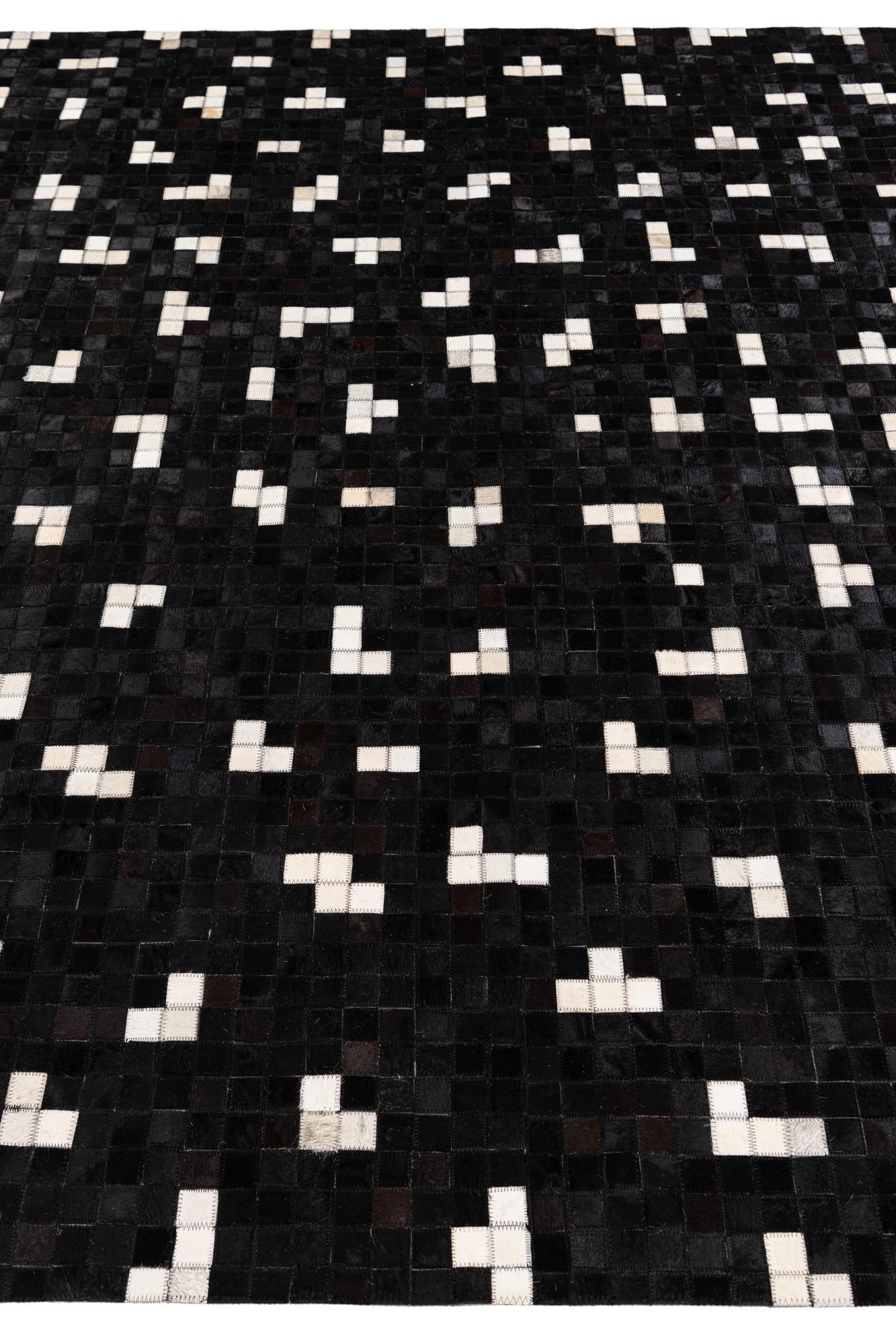 7' 11 x 9' 10 Cowhide Stocks Rug