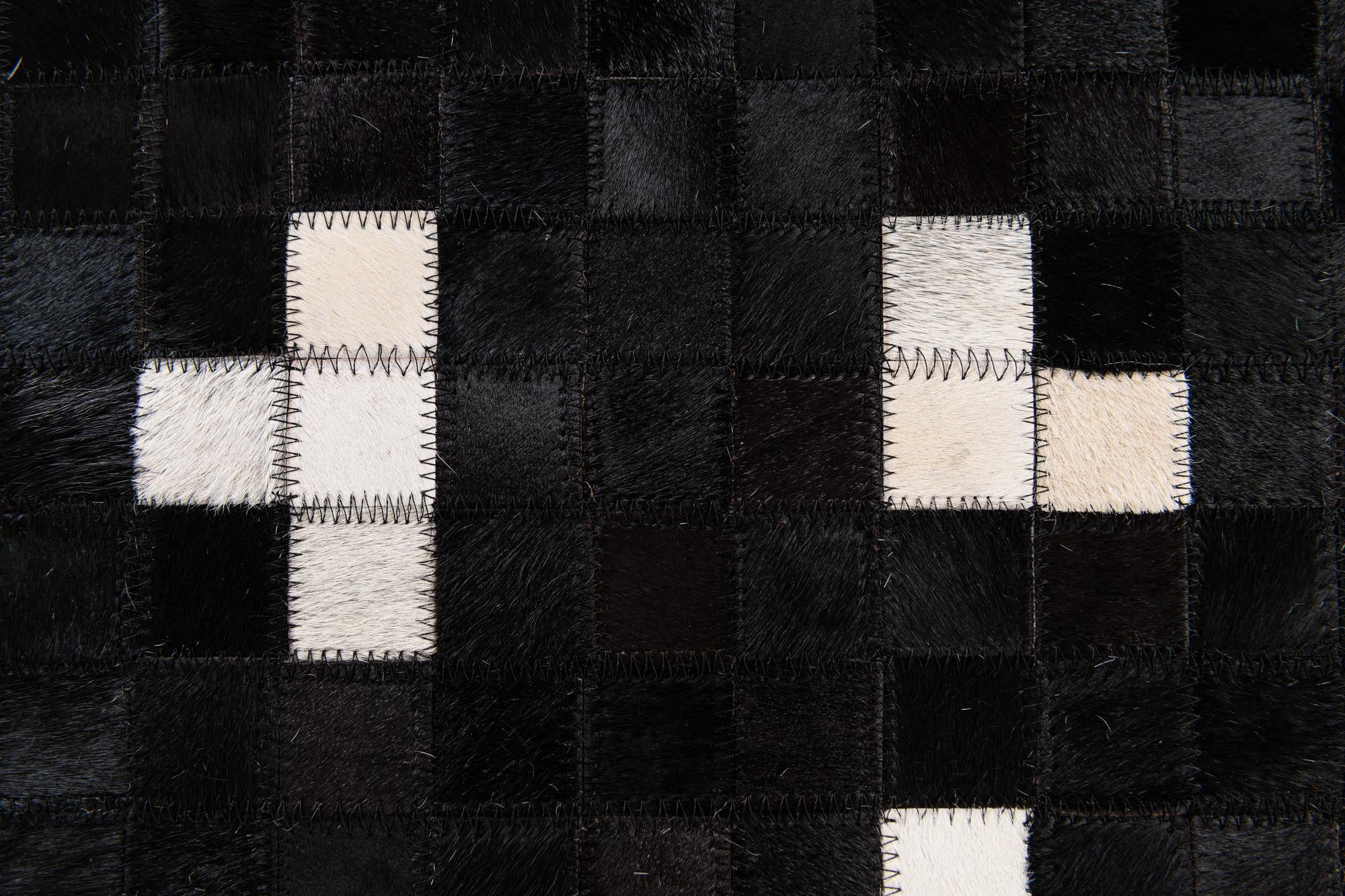 7' 11 x 9' 10 Cowhide Stocks Rug