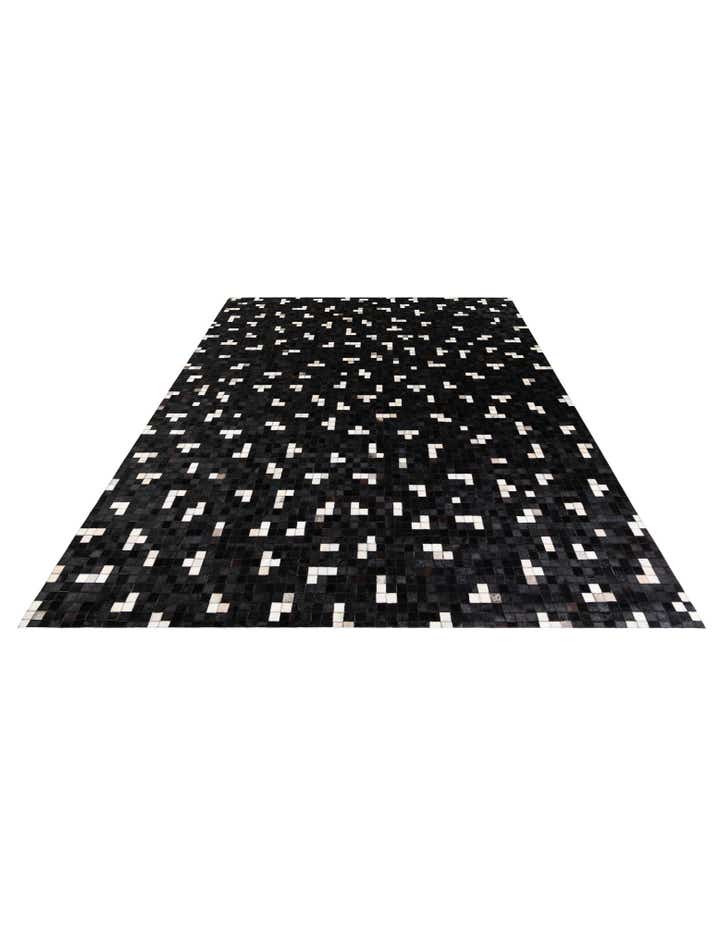 7' 11 x 9' 10 Cowhide Stocks Rug