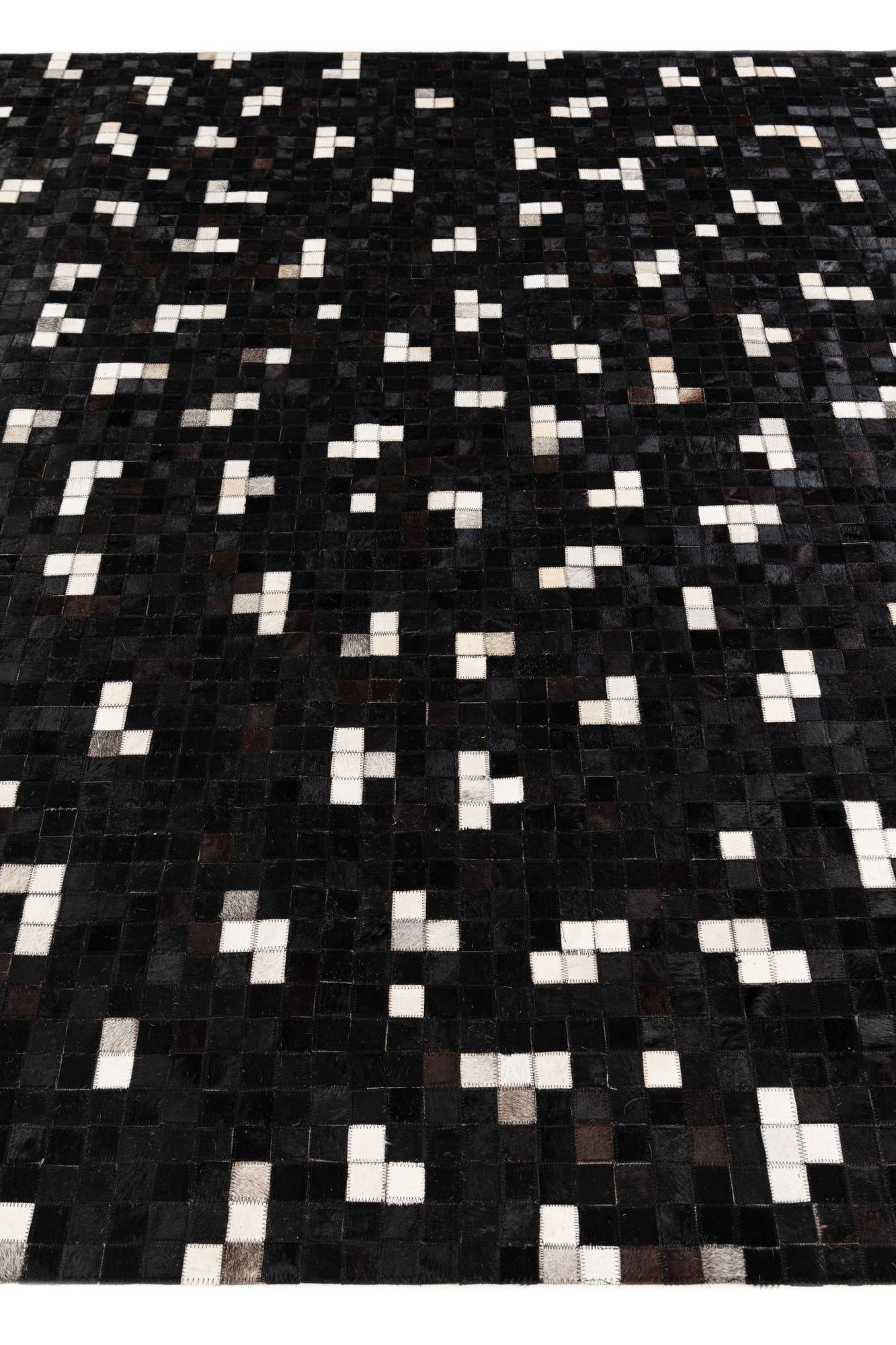 7' 11 x 9' 10 Cowhide Stocks Rug