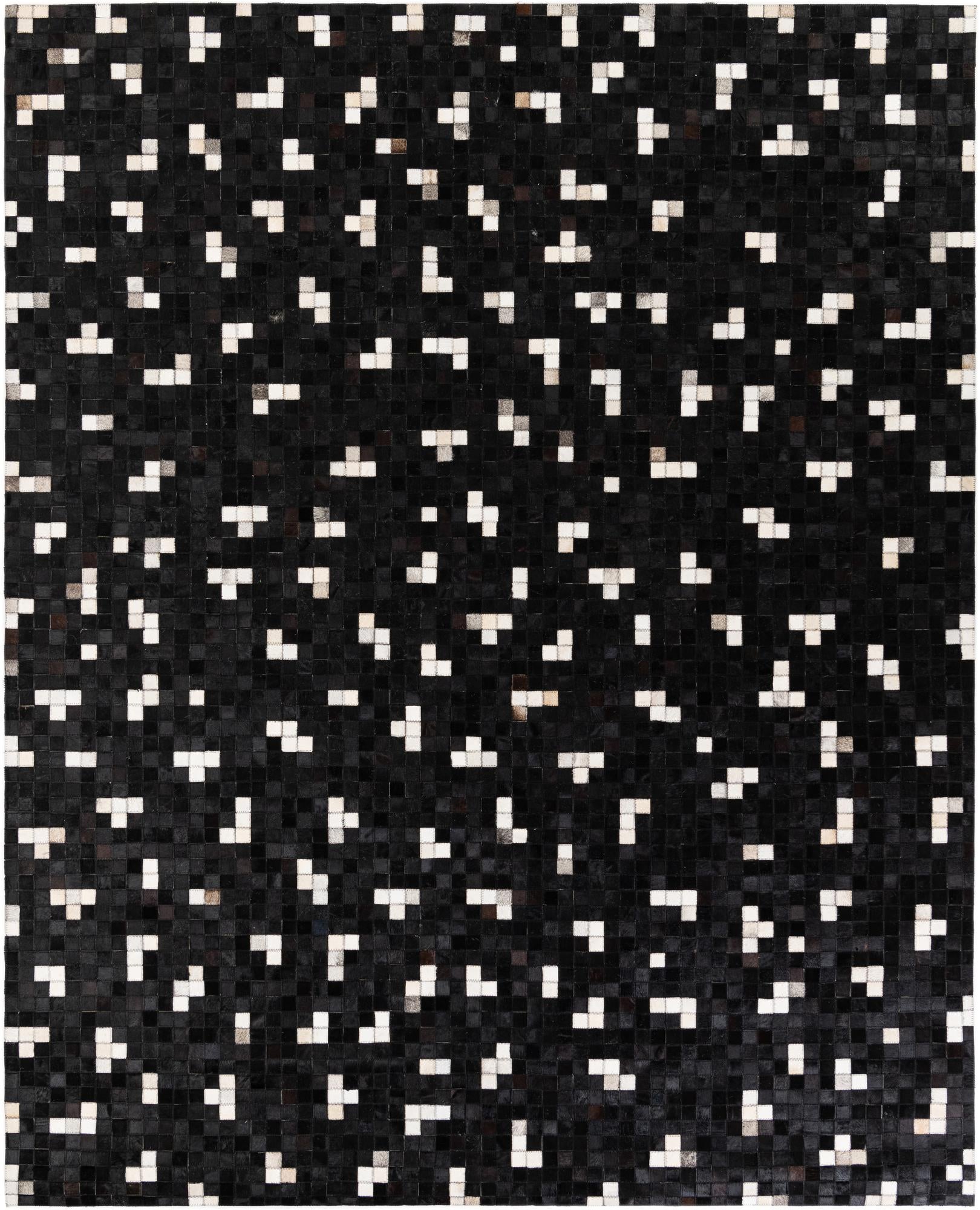 7' 11 x 9' 10 Cowhide Stocks Rug