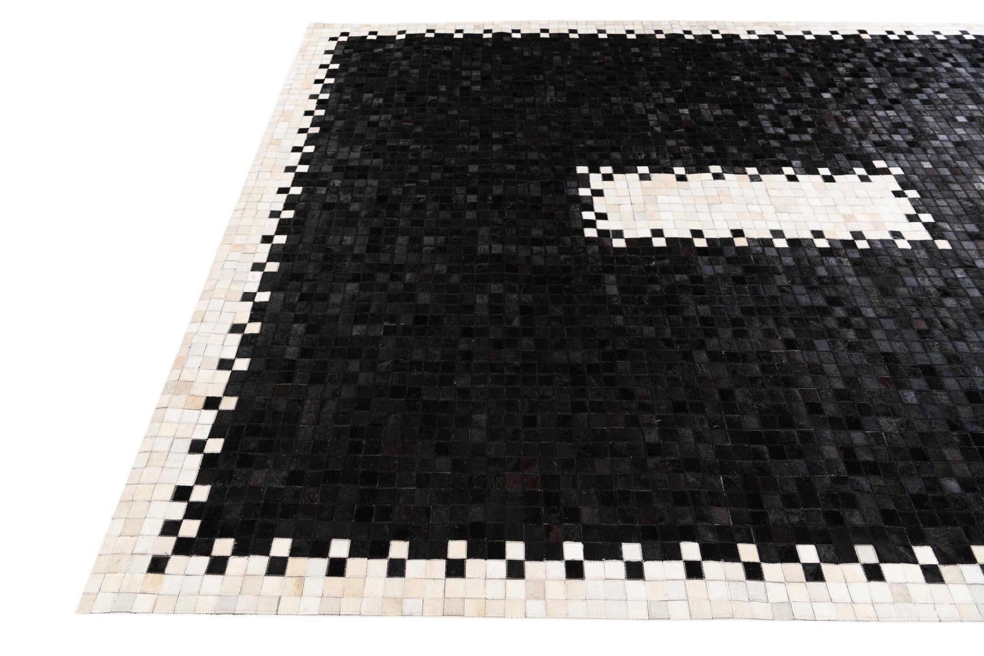 8' x 10' 3 Cowhide Stocks Rug