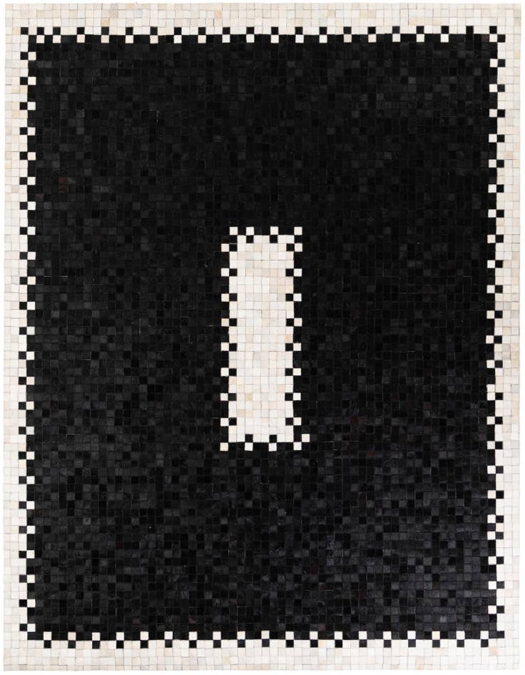Detail image of 8' x 10' 3 Cowhide Stocks Rug