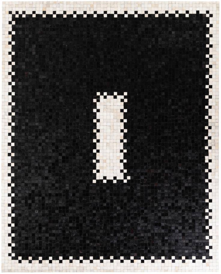 Detail image of 8' x 10' 3 Cowhide Stocks Rug