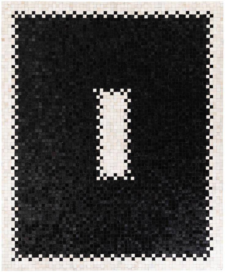 Detail image of 8' 1 x 9' 11 Cowhide Stocks Rug