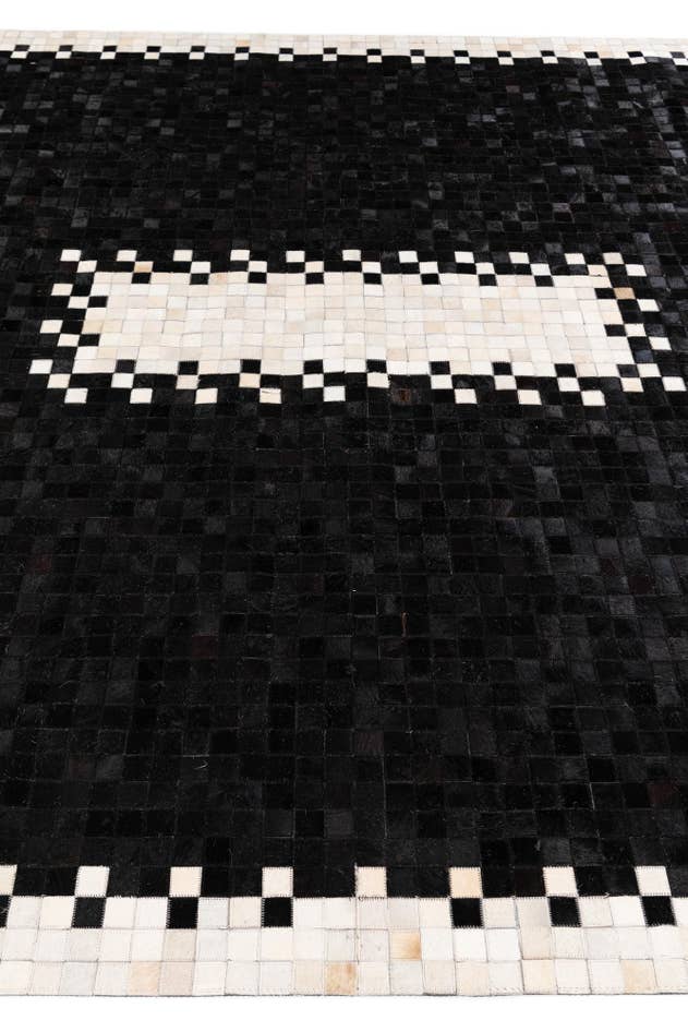 Detail image of 8' 1 x 10' 1 Cowhide Stocks Rug