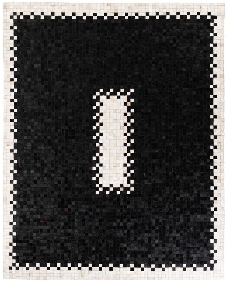 Detail image of 8' 1 x 10' 1 Cowhide Stocks Rug
