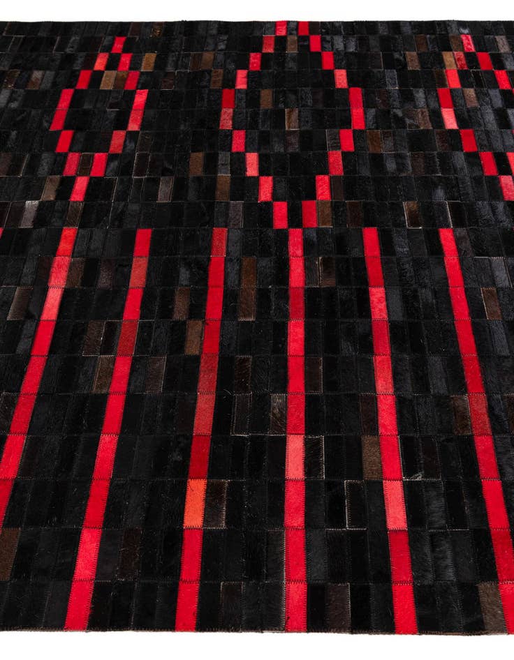 Detail image of 5' x 7' 11 Cowhide Stocks Rug