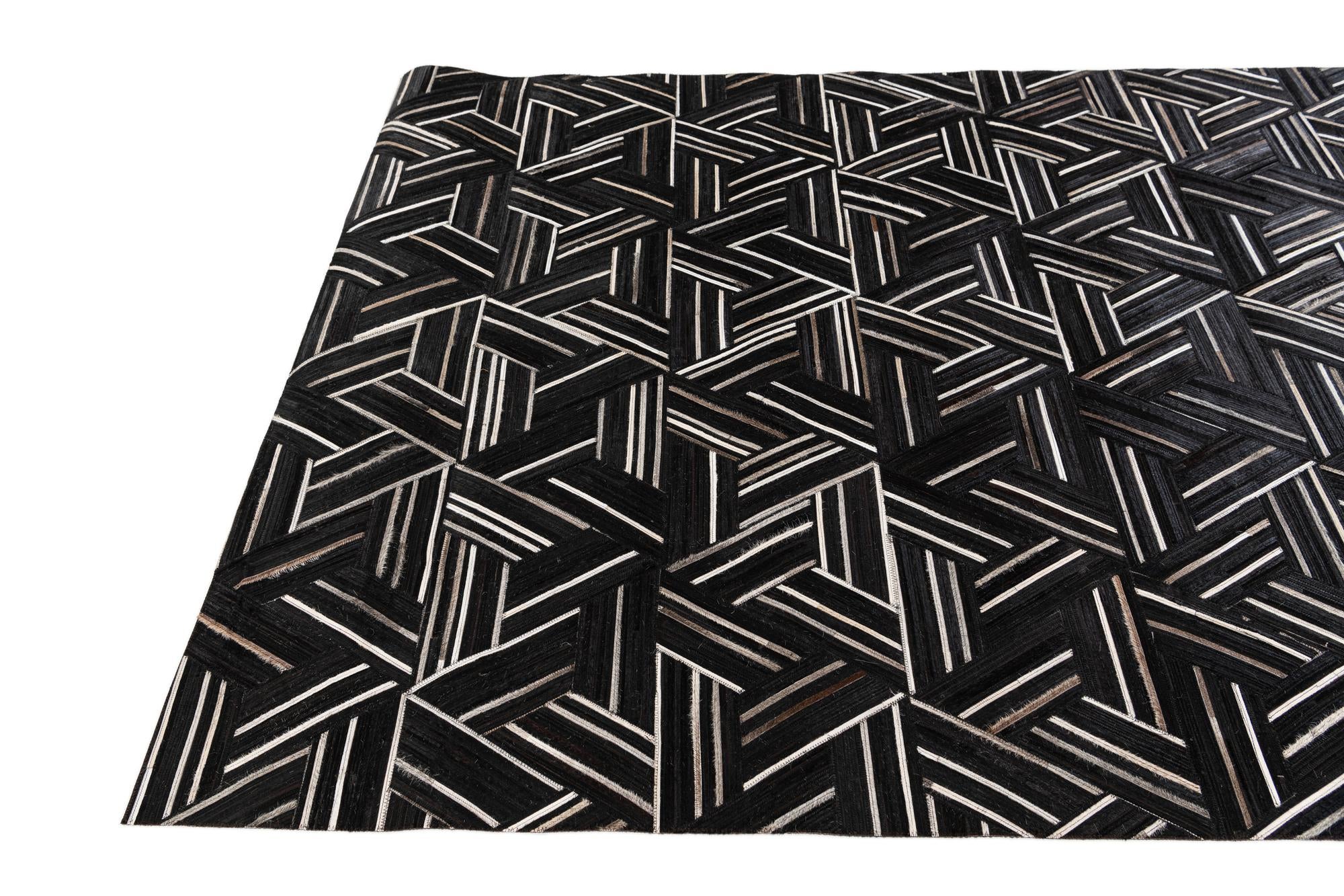 5' 1 x 7' 11 Cowhide Stocks Rug