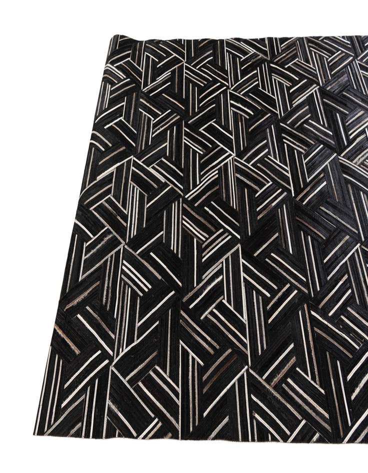 Detail image of 5' 1 x 7' 11 Cowhide Stocks Rug