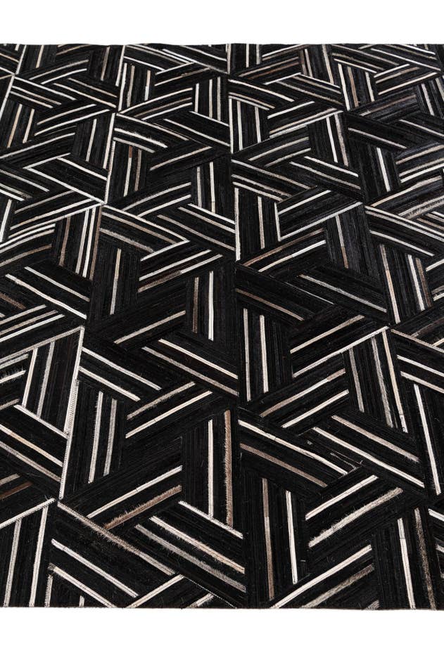 Detail image of 5' 1 x 7' 11 Cowhide Stocks Rug